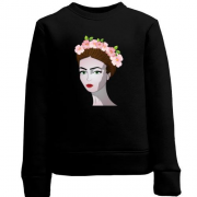 Дитячий світшот Girl with pink flowers 1