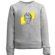 Дитячий світшот Girl portrait art yellow