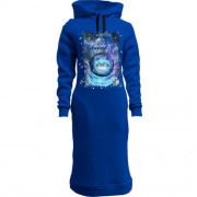 Жіночі толстовки-плаття з блакитним монстром "enjoy the universe"