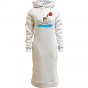 Женская толстовка-платье с игроком в водное поло в воде