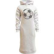 Женская толстовка-платье с футбольным мячом из элементов