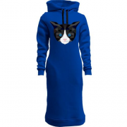 Жіноча толстовка-плаття з дизайнерським котиком (2)