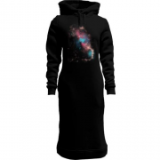 Женская толстовка-платье с галактикой