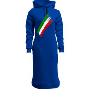 Женская толстовка-платье с цветами флага Италии