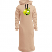 Женская толстовка-платье с улыбающимся яблоком