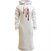 Женская толстовка-платье с кровавыми подтеками