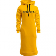 Женская толстовка-платье с надписью "Zemfira"