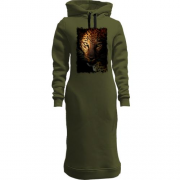 Женская толстовка-платье со злым леопардом