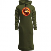 Жіночі толстовки-плаття з огненним логотипом Mortal Kombat