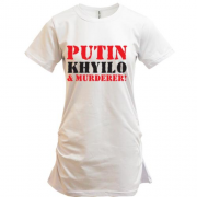 Подовжена футболка Putin - kh*lo and murderer