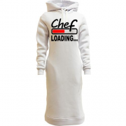 Женская толстовка-платье с надписью "chef " шеф-повар