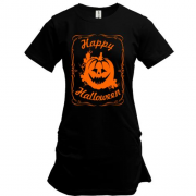 Подовжена футболка Happy Halloween (Jack Daniels style)