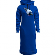 Женская толстовка-платье с голубем