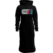 Женская толстовка-платье с надписью "Energy"