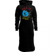 Женская толстовка-платье Race to space