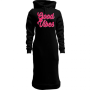 Женская толстовка-платье Good vibes