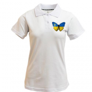 Жіноча футболка-поло з патріотичної метеликом