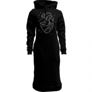 Женская толстовка-платье Anatomical heart