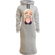 Женская толстовка-платье Art. Blonde smiling 2