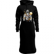 Женская толстовка-платье Cosmonaut art