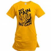 Подовжена футболка No pain - no gain (2)