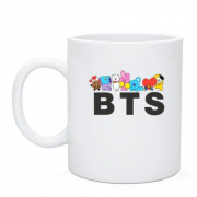 Чашка BTS (надпись с иконками)