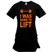 Подовжена футболка I was born to lift