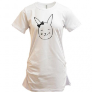 Подовжена футболка сумний заєць