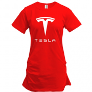 Подовжена футболка з лого Tesla