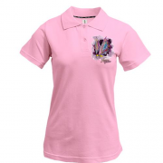 Жіноча футболка-поло lorem ipsum butterfly