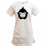 Подовжена футболка з мордочкою горили