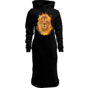 Женская толстовка-платье Огненный лев