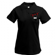 Жіноча футболка-поло з написом "Валіка любимка"
