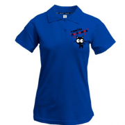 Жіноча футболка-поло з написом "Славіка любимка"