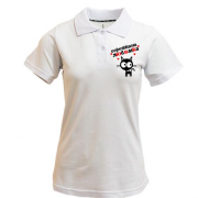 Жіноча футболка-поло з написом "Сережкина любимка"