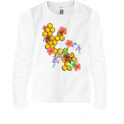 Дитяча футболка з довгим рукавом Бджоли з квітами