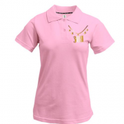 Жіноча футболка-поло з золотим ланцюгом і ім'ям Зоя