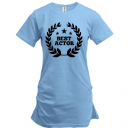 Подовжена футболка для актора з вінком "BEST ACTOR"