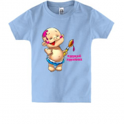 Детская футболка с карапузом "Будущий художник"