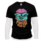 Комбинированный лонгслив с монстром "Monster Mosh 37"