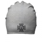 Бавовняна шапка з гербом України і хрестом