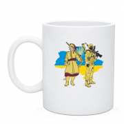 Чашка з козаком та українським воїном