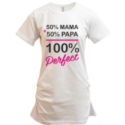 Подовжена футболка 50% мама + 50% тато