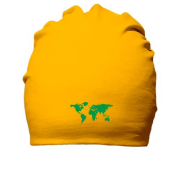 Хлопковая шапка Шелдона с картой мира