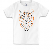 Детская футболка с арт силуэтом тигра