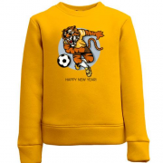 Детский свитшот с тигром-футболистом