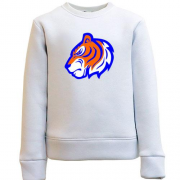 Детский свитшот с оранжево-синим силуэтом тигра