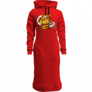 Женская толстовка-платье Тигр с иероглифом