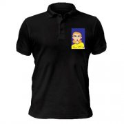 Футболка поло Blonde in a yellow t-shirt