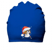 Бавовняна шапка з Ши-тцу в новорічному ковпаку